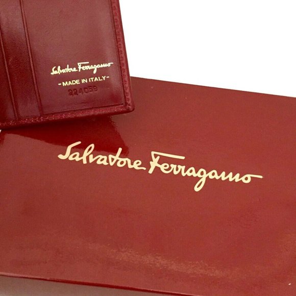 Authentic Salvatore Ferragamo Wallet Gancini Bifold Leather Vintage - Picture 5 of 12